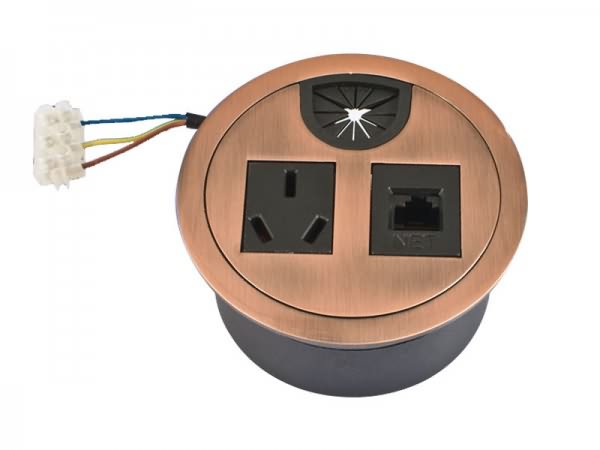 科桌桌面穿線盒，桌面插座KZ-011（兩色可選）